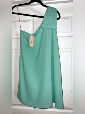 NYMPHE Mint Green One-Shoulder Dress